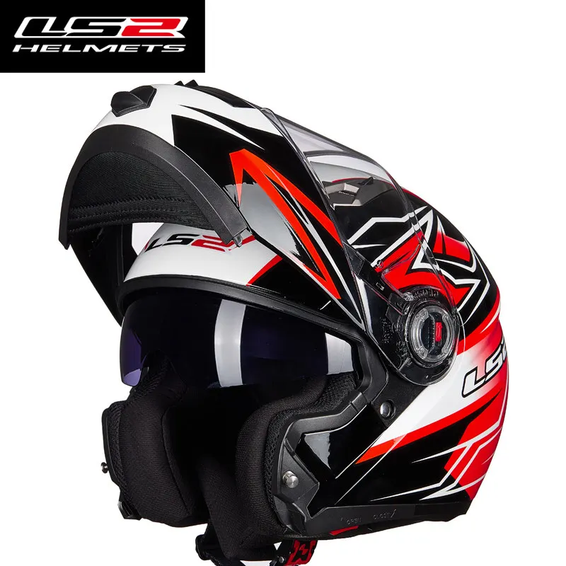 LS2 ff370 мужские флип-ап мото rcycle шлемы двойной щит мото rbike гоночные шлемы круиз автомобильные аксессуары LS2 мото шлемы ECE - Цвет: 18
