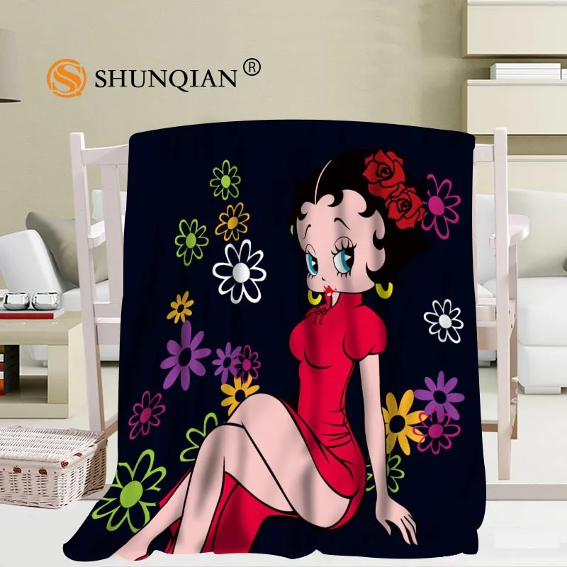 Изготовленное на заказ одеяло betty boop Фланелевое Falafel Fabric56x80inch 50X60 дюймов 40X50 дюймов диван-кровать пледы одеяло детское теплое одеяло для взрослых - Цвет: Blanket