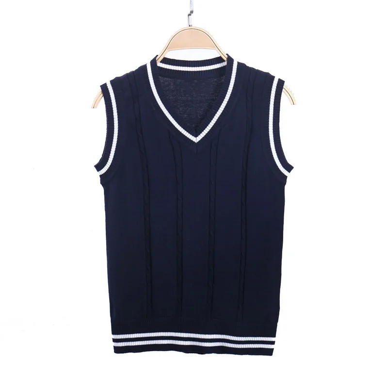  2019 Children Boys Knit Vests Spring Autumn Toddler Girls Sleeveless Waistcoat Striped Knitting V-n - 4000026365112