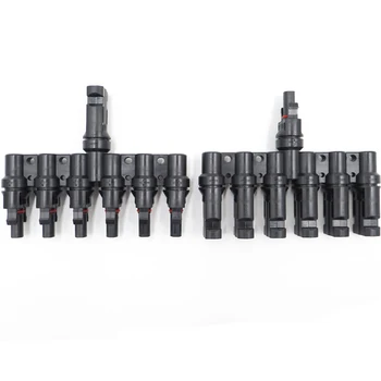 

1Pair x PV 6T Branch parallel connect 6 branch Solar 30A 1000V Connector Photovoltaic Solar Panel Cable Wire Connection