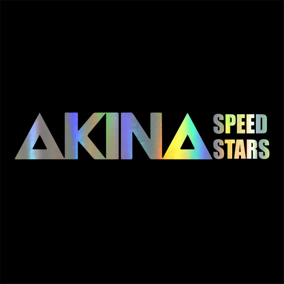 21.6cm3.9cm Car Styling Speed Stars Akina Personalized Fashion Car Stickers BlackSliverlaser (4)