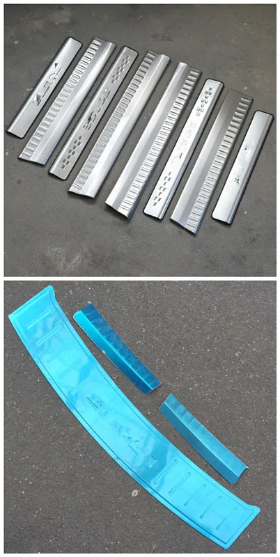 

Car styling ACCESSORIES For Dodge Journey / Jcuv 2013-2016 Door Scuff Sill Plates Kick Step Entry Trim Cover Plate 8pcs