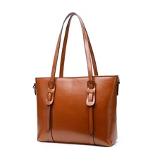 ICEV Новые повседневные женские сумки из натуральной кожи большой емкости женская сумка из воловьей кожи однотонная сумка через плечо на молнии с верхней ручкой