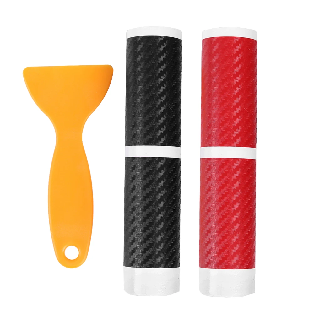 

4Pc Black Carbon Fiber Look Car Door Plate Sill Scuff Cover Protector Anti Scratch Sticker Car Door Plate Sticker3D Carbon Fiber
