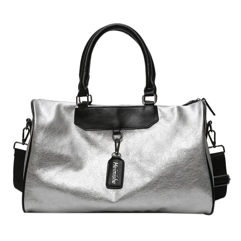 ABDB-модная сумка из искусственной кожи, большая женская сумка через плечо, для женщин, Серебряная Женская сумка-мессенджер, ручная женская сумка, сумка для путешествий - Цвет: Gray