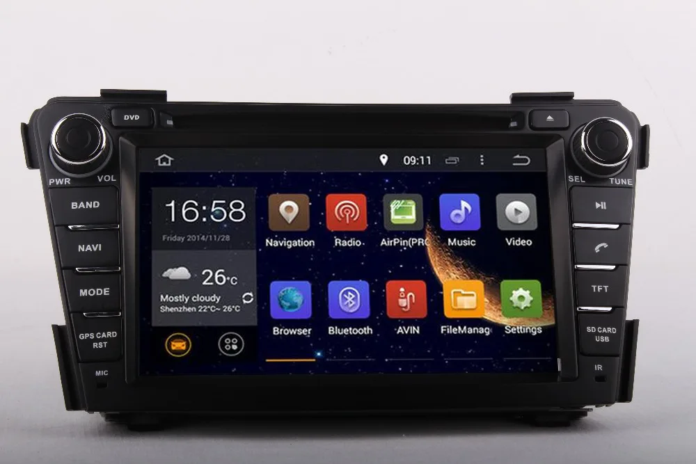 Discount 2018 7inch 4G LTE 1024*600 octa core Android 8.0! car multimedia DVD player Radio GPS FOR Hyundai i40 2011 2012 2013 2014-2017 2