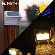Good Quality Stainless Steel Outdoor Wall Lamp Waterproof LED Garden Solar Light Step Lighting