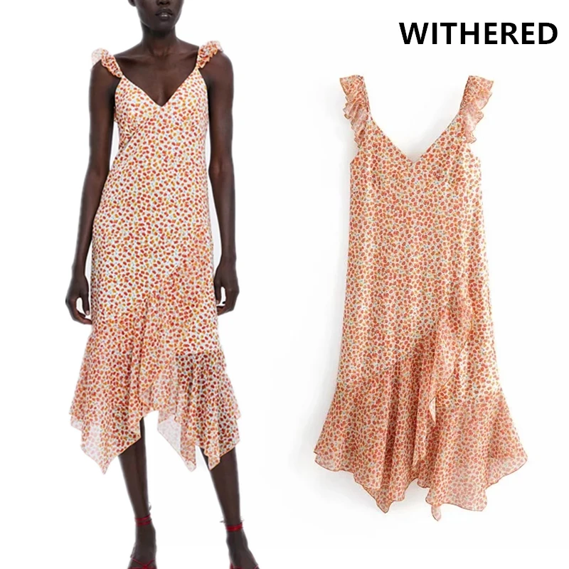 

Withered bohemian vintage floral printing spaghetti strapless summer dress women vestidos vestidos de fiesta de noche maxi dress
