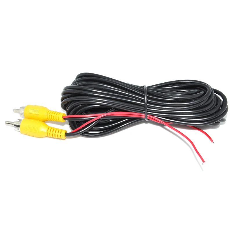 6-20 м RCA видео кабель с силовой линией для парковки автомобиля заднего вида Камера подключения автомобиля монитор DVD триггер кабель опционально