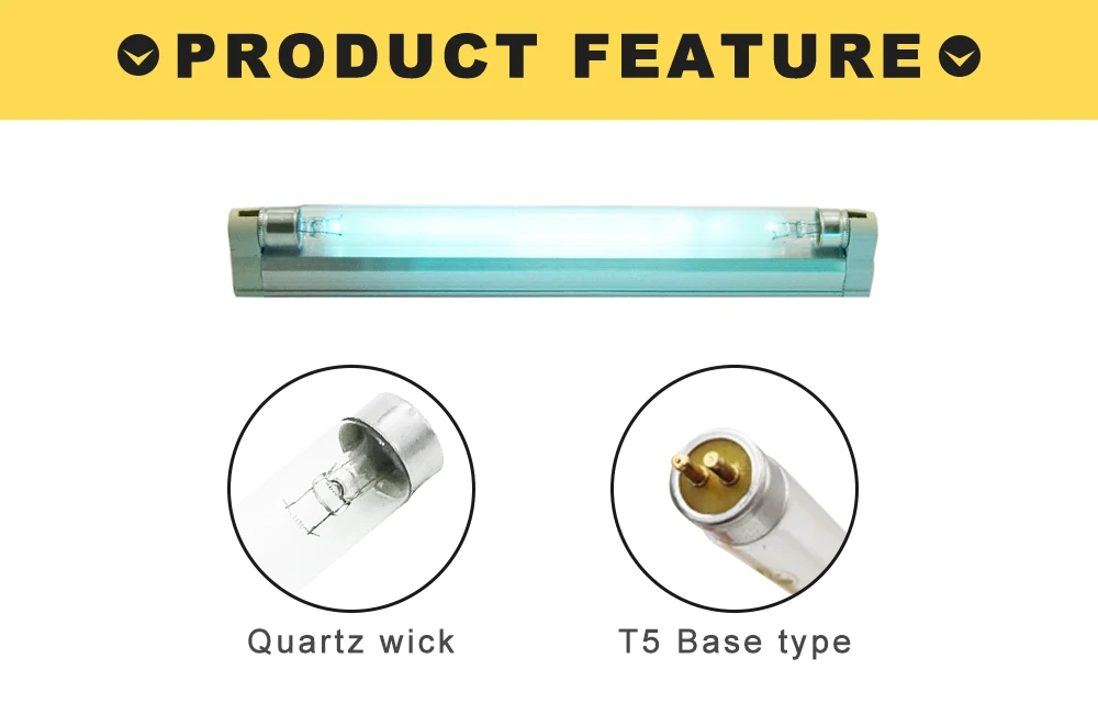 T5 Ультрафиолетовая лампа для дезинфекции шкафа 220V бактерицидные лампы стерилизатор для стерилизации 4W 6W 8W УФ светильник с озоном