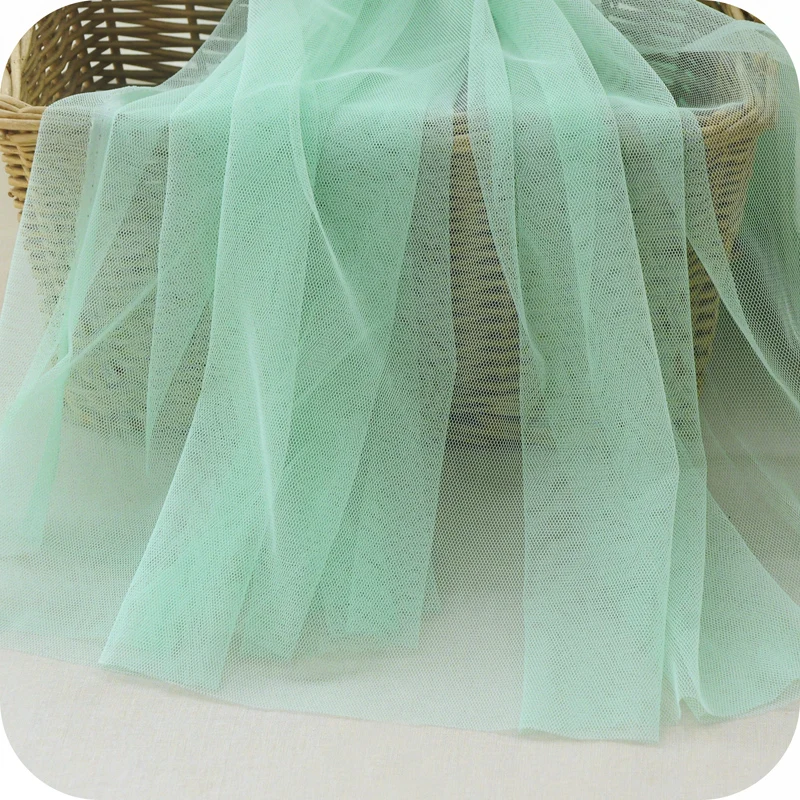 130-160 см мятно-зеленая цветочная ткань для цветочной вышивки ручной работы, аксессуары для юбки
