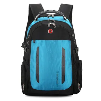 

New Swiss Military Army Multifunction 15inch Laptop Bag Backpack External USB Charge Schoolbag Black
