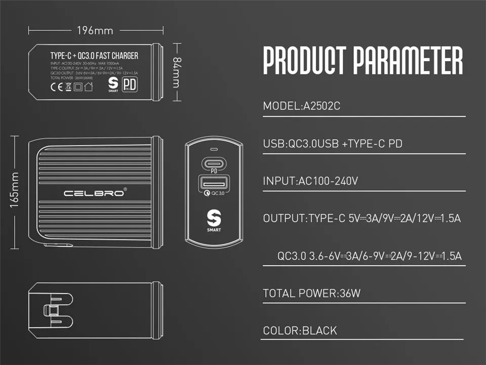 Зарядное устройство USB PD Quick Charge 3,0 usb type-C power Delivery настенное зарядное устройство 5 В/3 А для Google Pixel 3 2 XL Nexus 5X6 P nintendo Switch