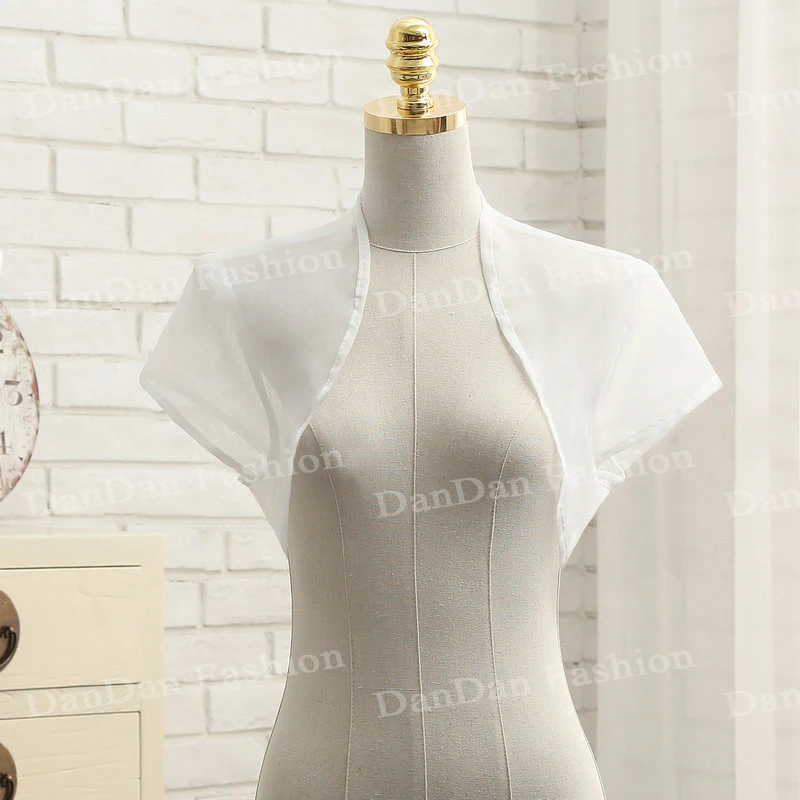 2020 Новое прибытие короткий рукав шифон свадебное болеро куртка элегантный