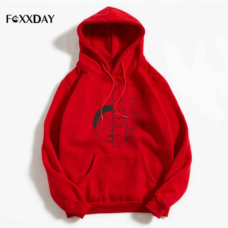 FOXXDAY толстовка с героем аниме Рик и Морти толстовки для мужчин Лидер продаж чисто Фристайл мужчин s Рик Морти Повседневный Спортивный костюм пуловер - Цвет: K0032-C22-6