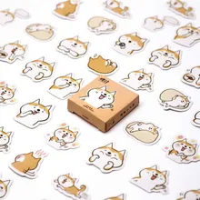 40 шт./упак. милые Косплей Shiba дневник Тетрадь пакет разместил его Kawaii планировщик для скрапбукинга липкий канцелярские Эсколар школьные принадлежности
