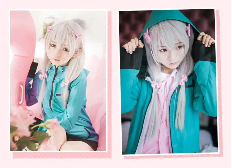 Anime Eromanga Sensei Cosplay Costume Izumi Sagiri Copslay Coat Sleepwear Pink Pajamas T-shirt Fancy Party Outfits for Halloween (14)