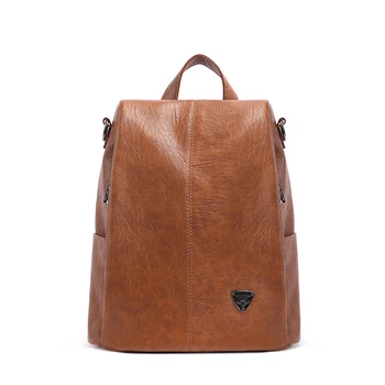 

CHALLEN Fashion Women Backpack Top Quality Youth Leather Vintage Backpacks for Female Large Capacity Shoulder Bag Bagpack