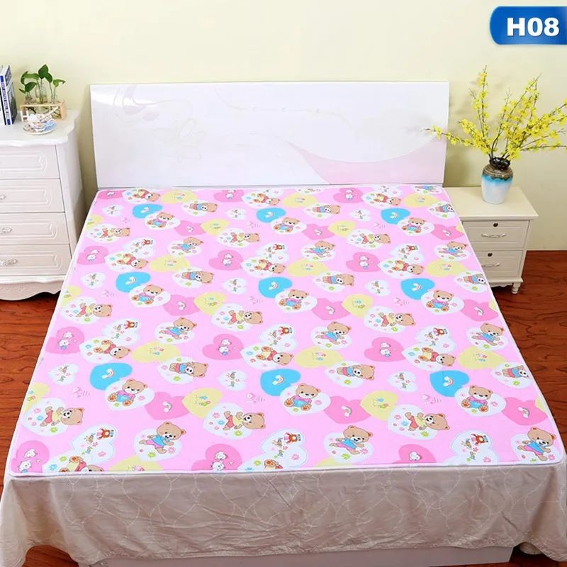50*70cm Baby Waterproof Sheet Urine Changing Pads Urine Pad Cartoon Reusable Infant Bedding Nappy Burp Mattress Changing Mat - Цвет: 8