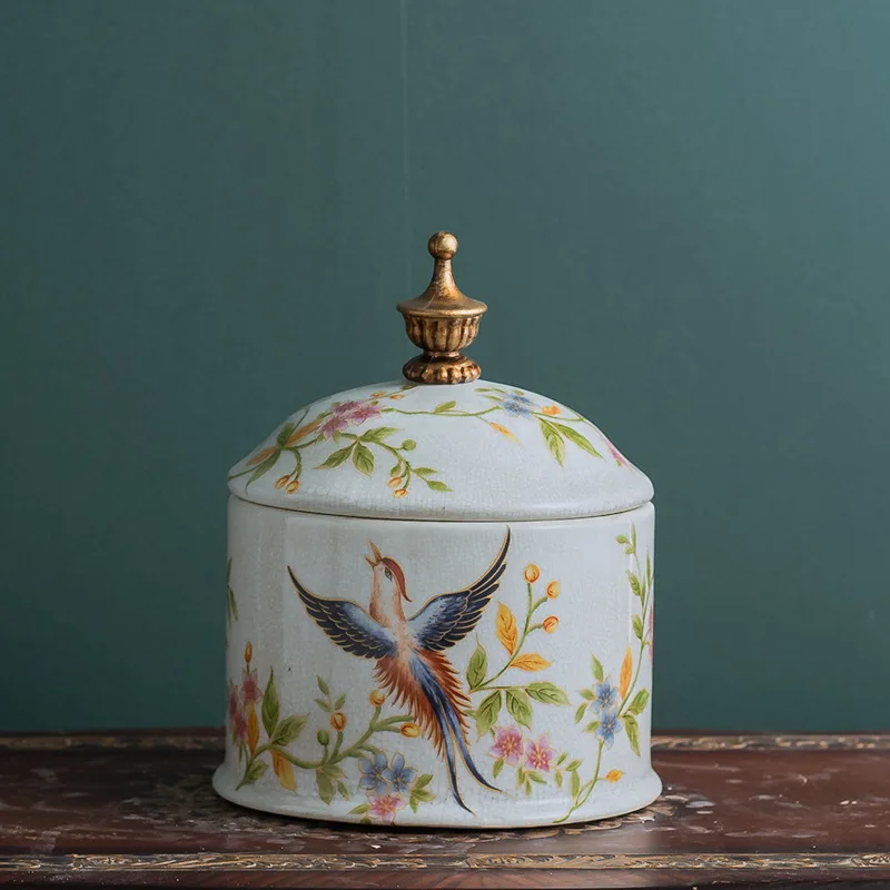 

Candy jar retro-nostalgia European ceramic jar sealed jar tea jar creative household sundry storage