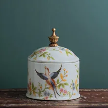 Candy jar retro-nostalgia European ceramic jar sealed jar tea jar creative household sundry storage Candy jar retro-nostalgia European ceramic jar sealed jar tea jar creative household sundry storage