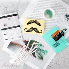 Триммер для ушей, носа, шеи, бровей, восковой набор, восковые аппликаторы, палочки, бобы, усы, наклейки, мерный бумажный стаканчик, удаление волос в носу