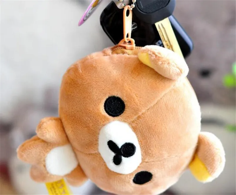 12 см каваи плюшевый медведь Rilakkuma, плюшевый кошелек брелок мягкая игрушка куклы