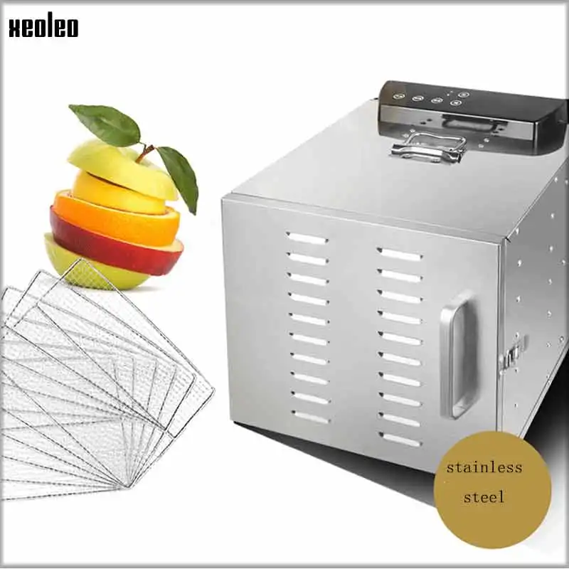 XEOLEO 6 Trays dehydrator food machine Stainless Food and fruit dehydrator 400W household 25-35dB Food dryer With timing 4