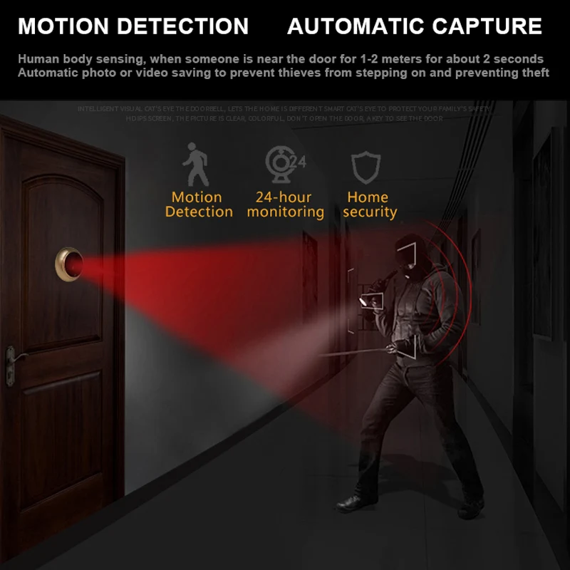 

4.3 Inch Smart HD Video Door Phone System Visual Wireless IR Intercom Doorbell Camera WIF66