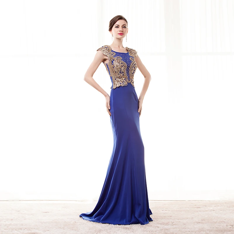 Blue-Mermaid-Prom-Dresses-Long-2017-Cap-Sleeve-Vestido-De-Formatura-Illusion-Back-Formal-Women-Evening (1)