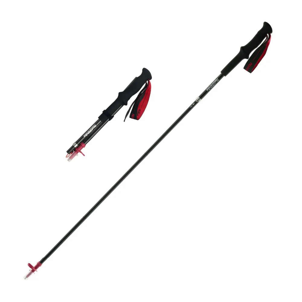 Naturehike Carbon Fiber 4 Section Ultralight Trekking Poles Tungsten Steel Walking Stick Trail Running Hiking Alpenstock 6