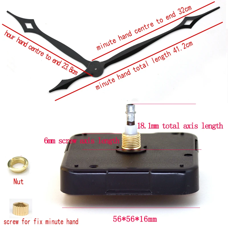 12888smo High Torque "i" Shaft Movement 6mm Screw Axis Length Clock Accessory Quartz Mechanism