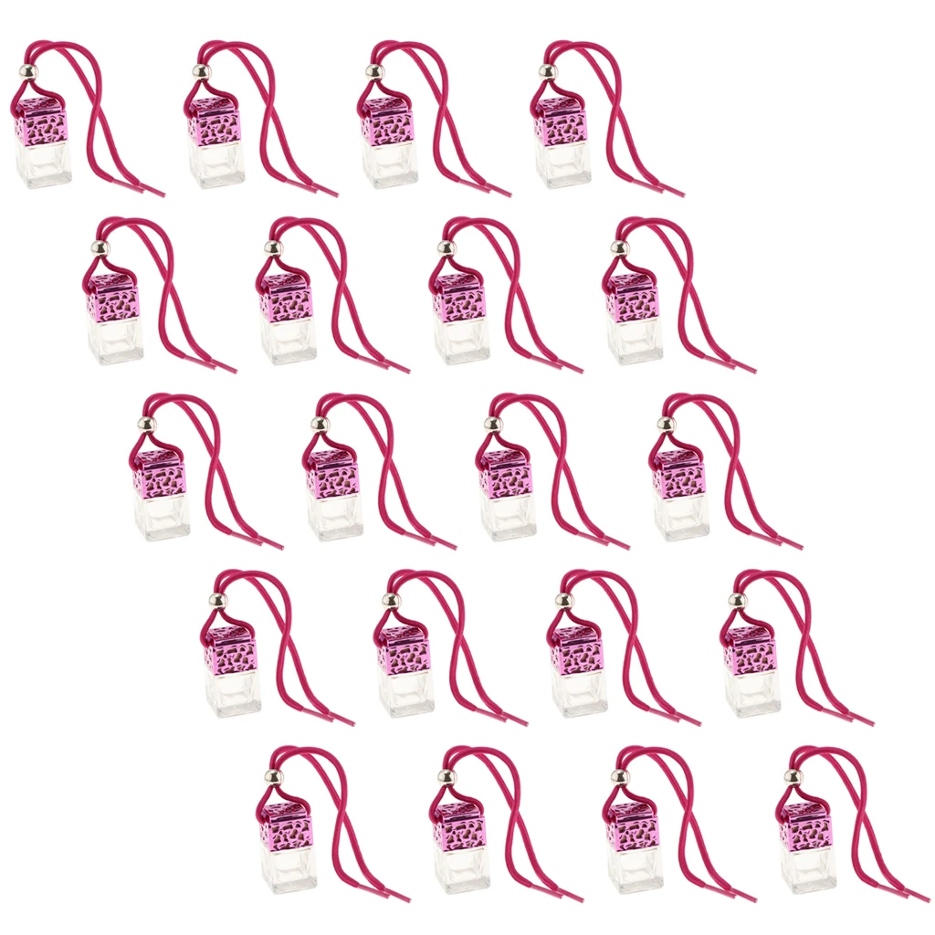 25 Pieces Car Air Freshener Perfume Bottle Smell Odor Hanging Bottle Pendant Aroma Diffuser Air Freshener Car Accessories