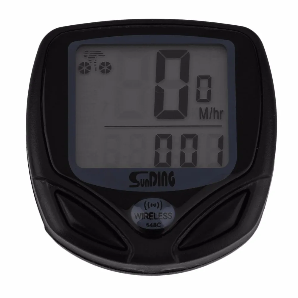 Sunding 1pc Wireless LCD Bicycle Computer Bicycle Meter Speedometer