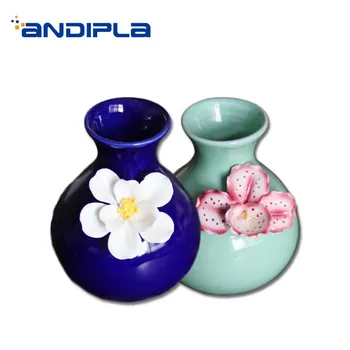

Chinese Style Ceramic Porcelain Hydroponics Vase Handmade 3D Flower Small Vases Household Decoration Crafts for Wedding Gifts