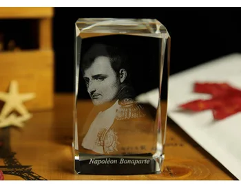 

OFFICE HOME best gift limited edition art Decor 3D Napoleon Bonaparte Crystal Image Decoration