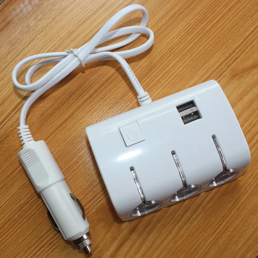 Dewtreetali Автомобильный Разветвитель Прикуривателя 2USB порта зарядное устройство