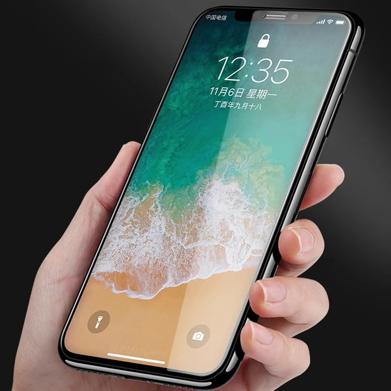 Полное покрытие экрана протектор для iPhone 7 8 закаленное стекло для iPhone X XS xs MAX XR 7 8 Plus защитное стекло пленка 9H протектор