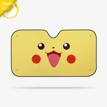 Pikachu Покемон лобовое стекло автомобиля солнцезащитный чехол для экрана Солнечная защита Авто зонтик Coche C0340B15
