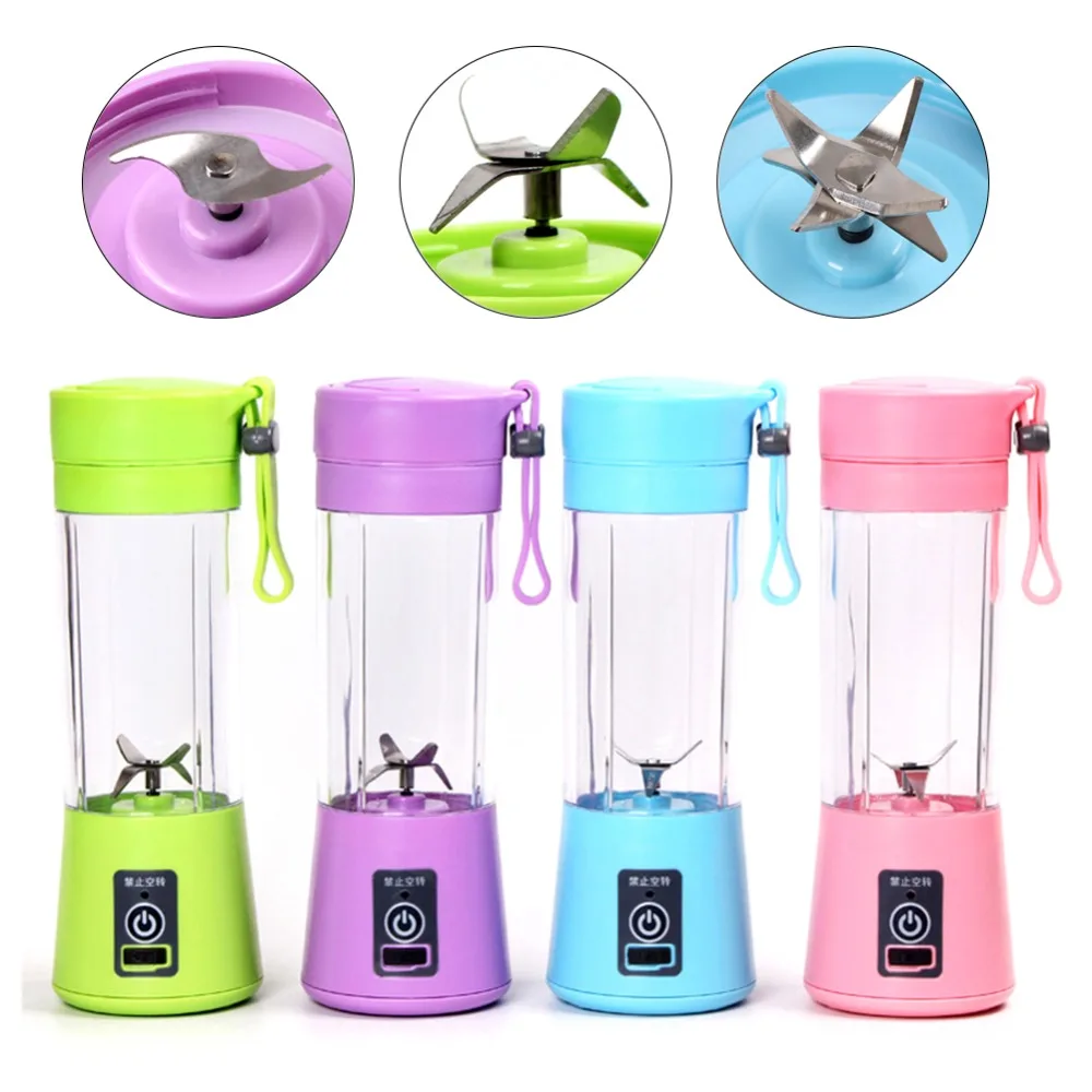 

400ml Portable Juice Blender USB Juicer Cup Multi-function Fruit Mixer Six Blade Mixing Machine Smoothies Baby Food dropshipping
