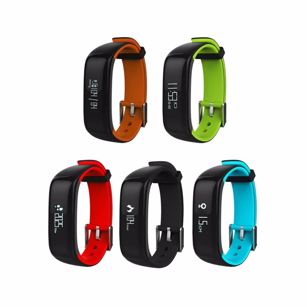 

P1 Waterproof Unisex Health Care Smart Bracelet Bluetooth Wrist Blood Pressure Monitor Heart Rate Monitoring Call Shock Reminder