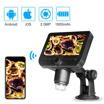 

Wireless Digital Microscope 50X-1000X WiFi Handheld Zoom Magnification Endoscope Magnifier 1080P FHD 2.0 MP With 8 LED For IOS