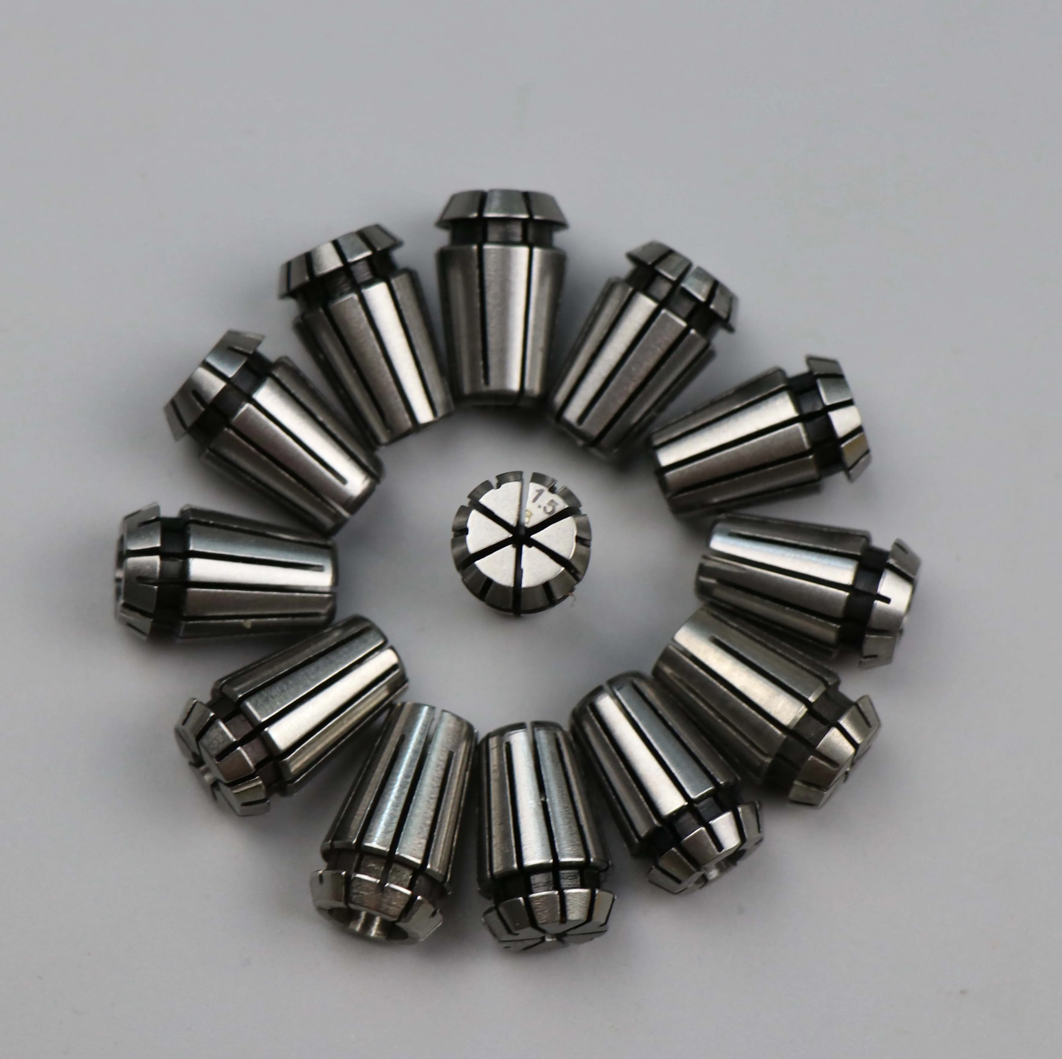 

13 pcs ER11 cnc spindle collet chuck(inner diameter from 1-7mm) er11 collet