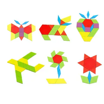 

155pcs Montessori Wooden Jigsaw Puzzle Board Set With Storage Bag Early Educational Toy Kids Toy Christmas Gifts