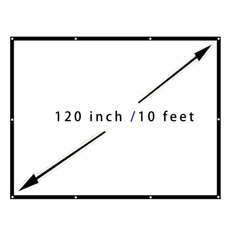 Best Seller Quality 120 Inch Projection Screen Matt White 265X150CM