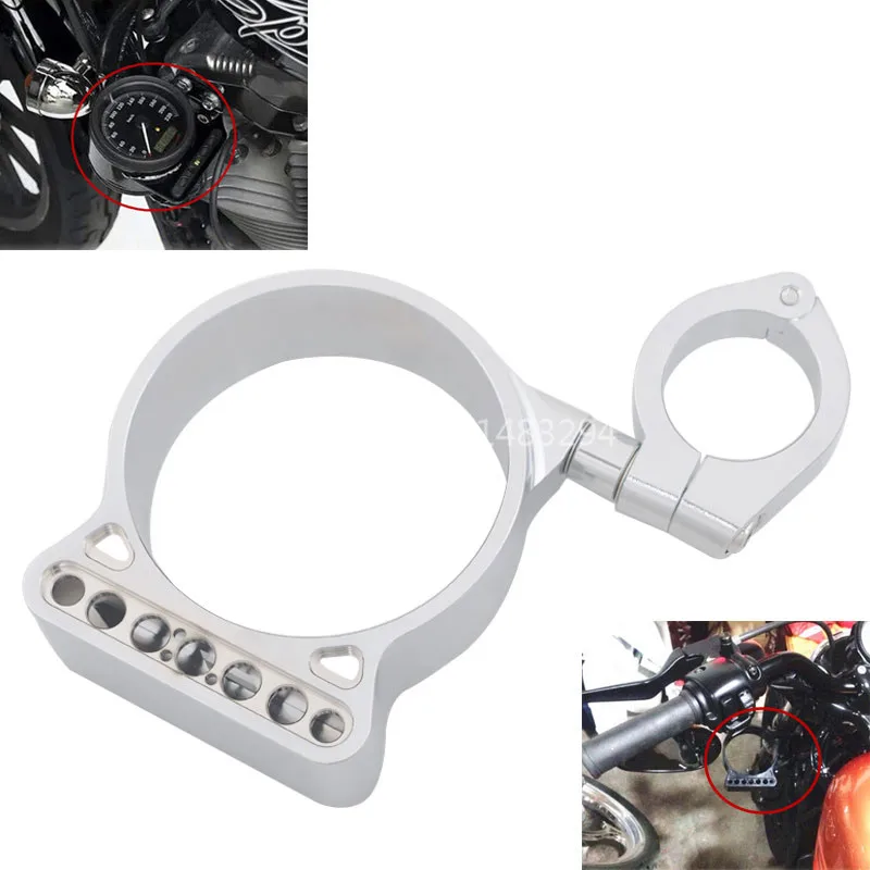 39mm/16" Side Speedometer Mount Bracket Aluminum Fits For Harley