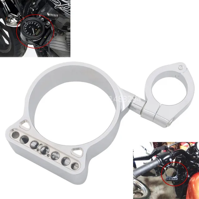 39mm/16" Side Speedometer Mount Bracket Aluminum Fits For Harley