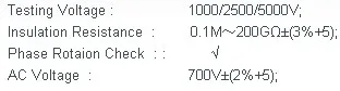 Тестер сопротивления изоляции ом тестер с 500V 1000V 2500V 5000V тестовое напряжение Измеритель сопротивления HP-6688B