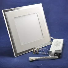5 шт./лот новый 20 Вт AC85-265V синий + белый, Синий + теплый белый двухцветный квадратную форму потолка Ultral тонкий из светодиодов панель