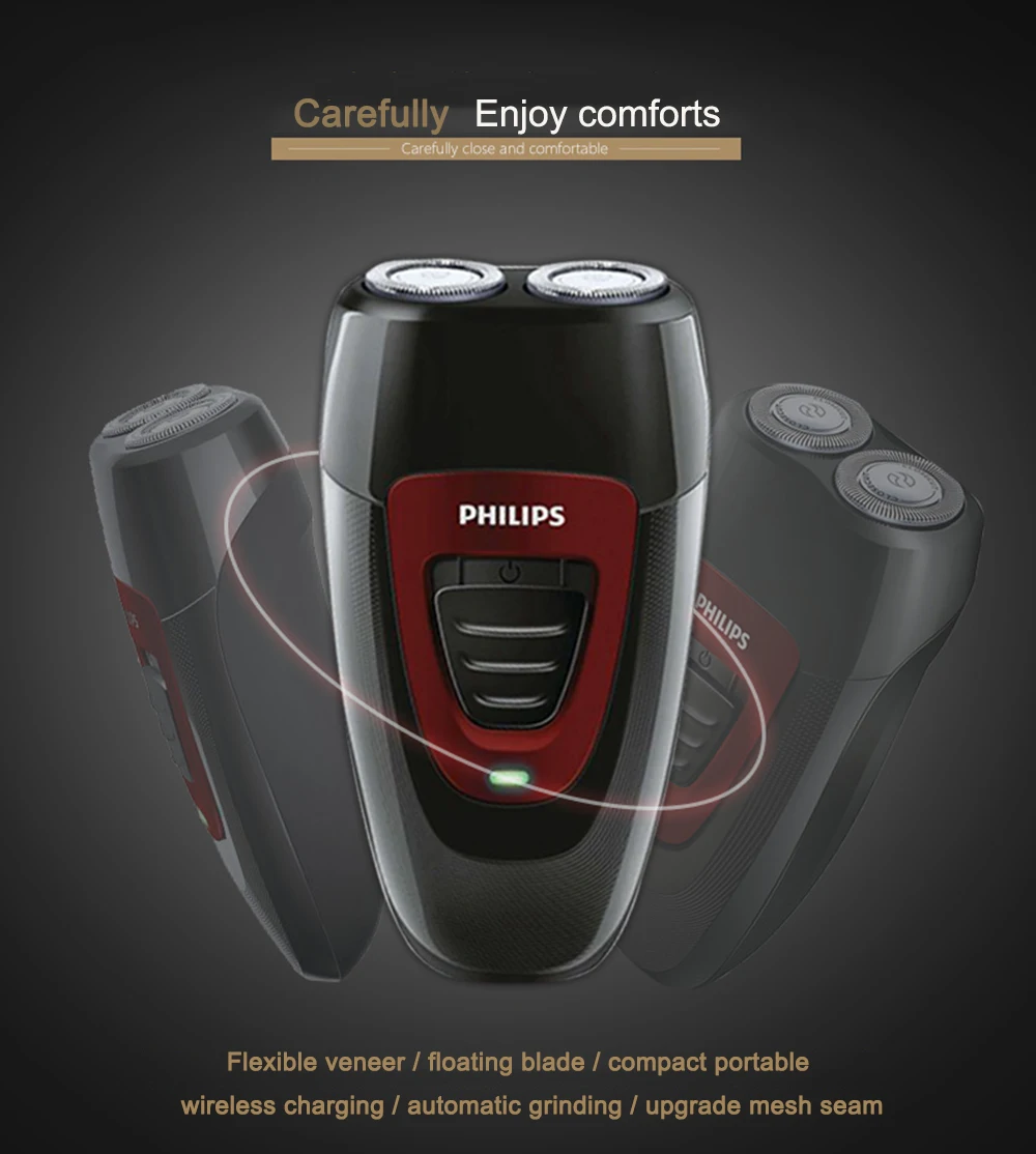 Philips электробритва PQ182 и PQ190 перезаряжаемая для мужчин двойная головка Philips бритвенный станок 220 В уход за лицом